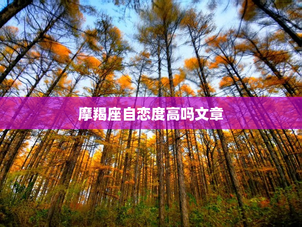 摩羯座自戀度高嗎文章