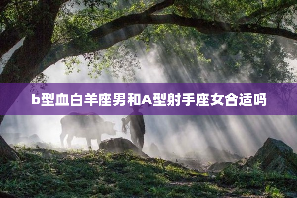 b型血白羊座男和A型射手座女合適嗎