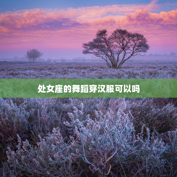 處女座的舞蹈穿漢服可以嗎