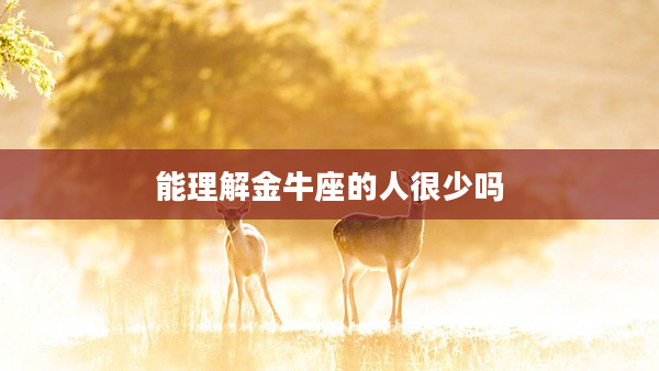 能理解金牛座的人很少嗎