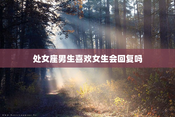 處女座男生喜歡女生會回復嗎