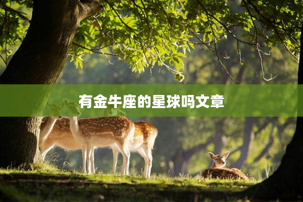 有金牛座的星球嗎文章