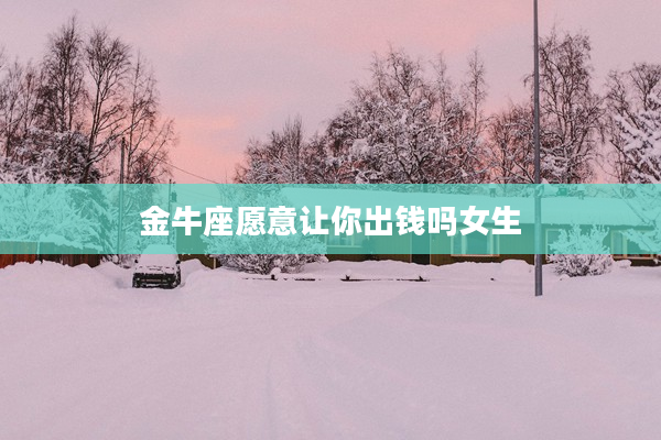 金牛座愿意讓你出錢嗎女生