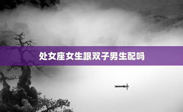 處女座女生跟雙子男生配嗎