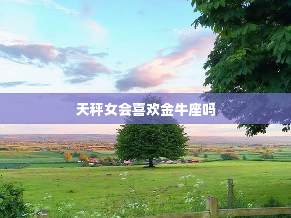 天秤女會喜歡金牛座嗎