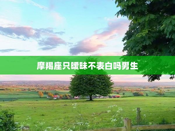 摩羯座只曖昧不表白嗎男生