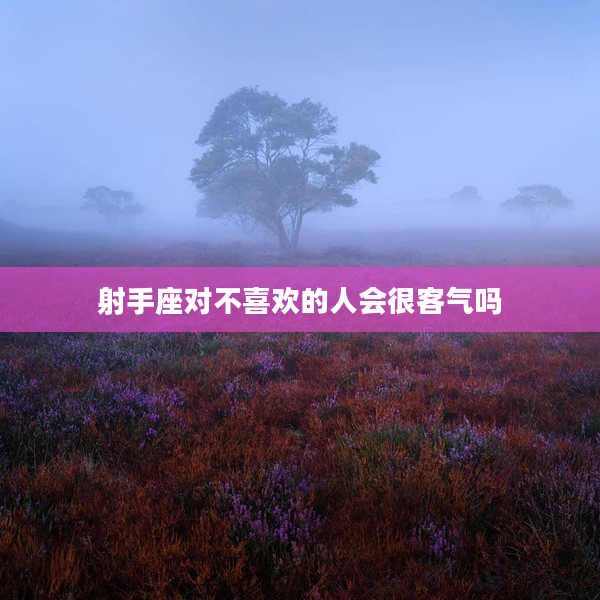 射手座對不喜歡的人會很客氣嗎