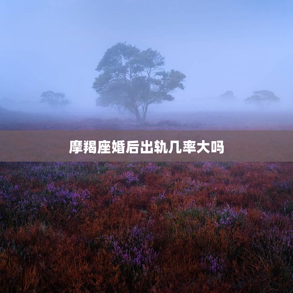 摩羯座婚后出軌幾率大嗎