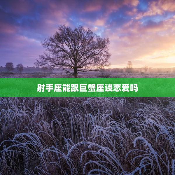 射手座能跟巨蟹座談戀愛嗎