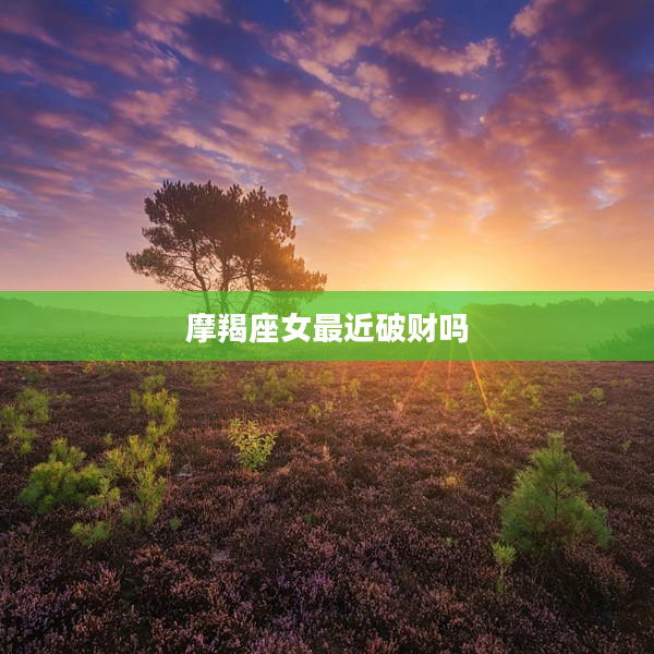 摩羯座女最近破財(cái)嗎