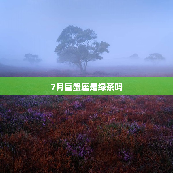 7月巨蟹座是綠茶嗎
