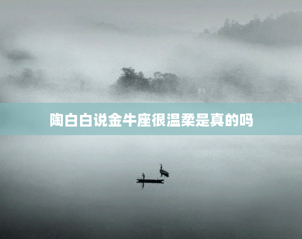 陶白白說金牛座很溫柔是真的嗎