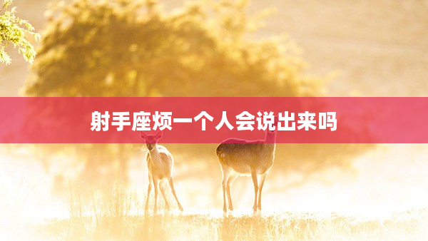 射手座煩一個人會說出來嗎