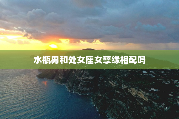 水瓶男和處女座女孽緣相配嗎