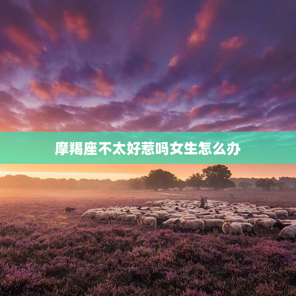 摩羯座不太好惹嗎女生怎么辦