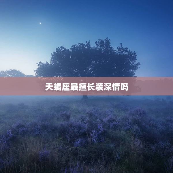 天蝎座最擅長裝深情嗎