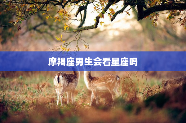 摩羯座男生會看星座嗎
