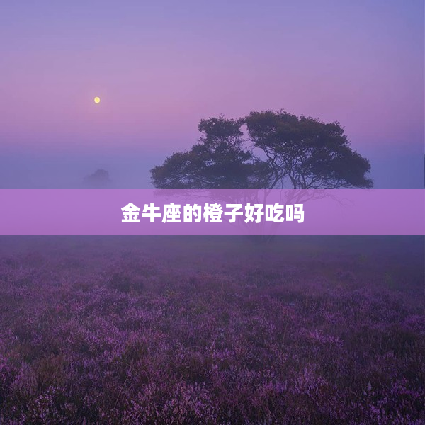 金牛座的橙子好吃嗎