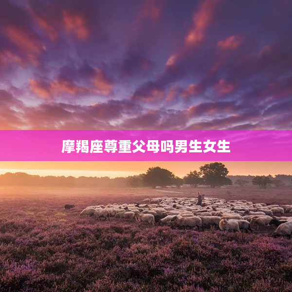摩羯座尊重父母嗎男生女生