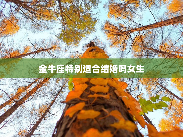 金牛座特別適合結婚嗎女生