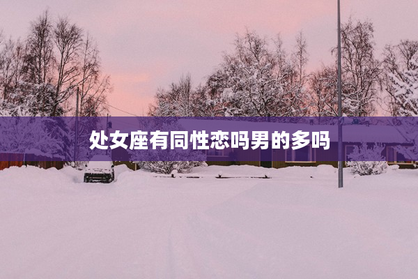 處女座有同性戀嗎男的多嗎