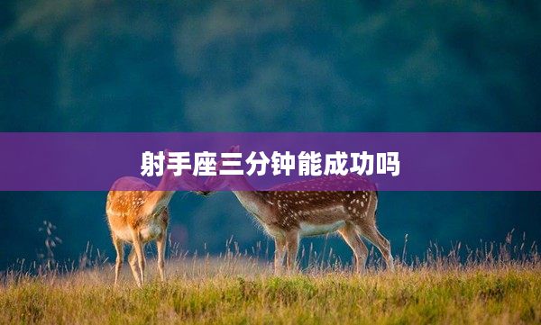 射手座三分鐘能成功嗎