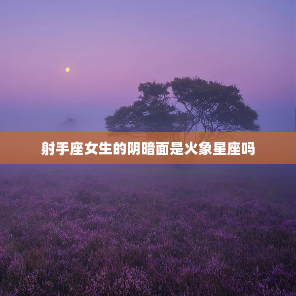 射手座女生的陰暗面是火象星座嗎