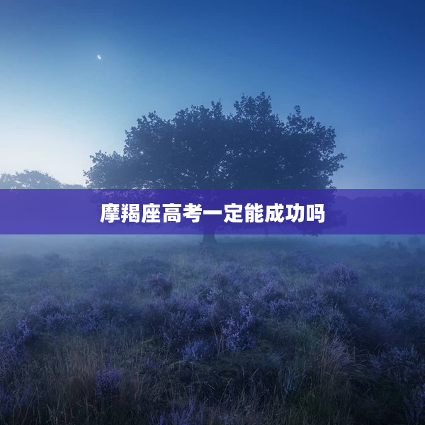 摩羯座高考一定能成功嗎