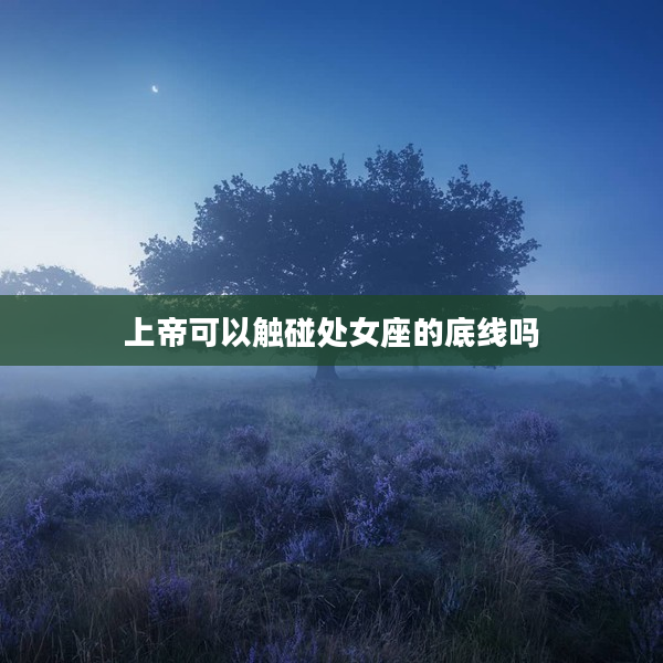 上帝可以觸碰處女座的底線嗎