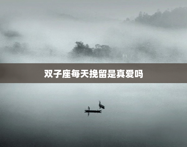 雙子座每天挽留是真愛嗎