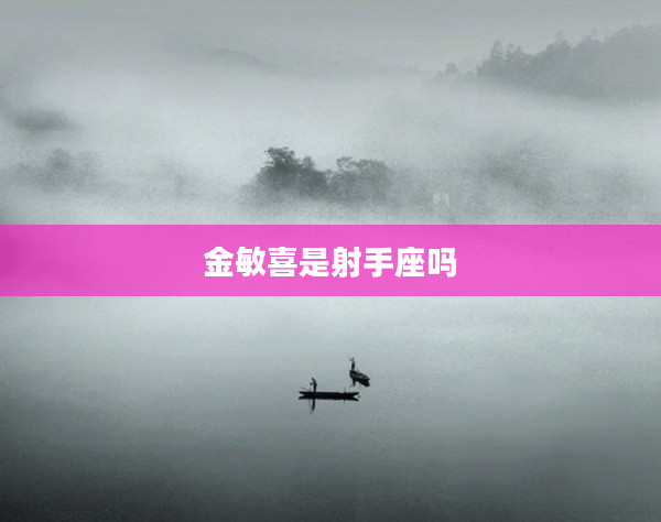 金敏喜是射手座嗎