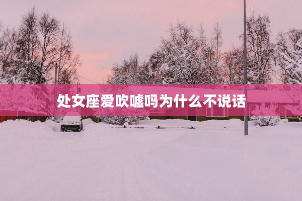 處女座愛吹噓嗎為什么不說話