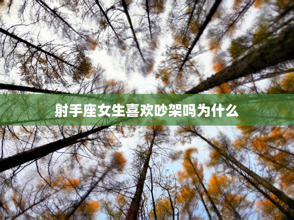 射手座女生喜歡吵架嗎為什么