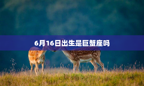 6月16日出生是巨蟹座嗎