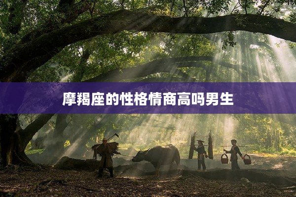 摩羯座的性格情商高嗎男生