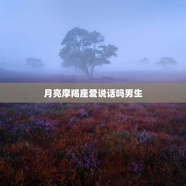 月亮摩羯座愛說話嗎男生