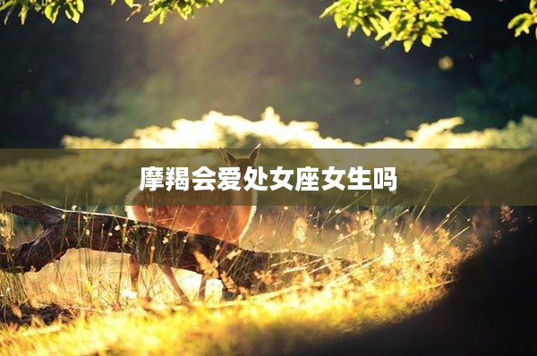 摩羯會愛處女座女生嗎