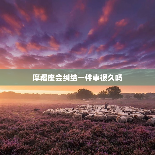 摩羯座會糾結一件事很久嗎