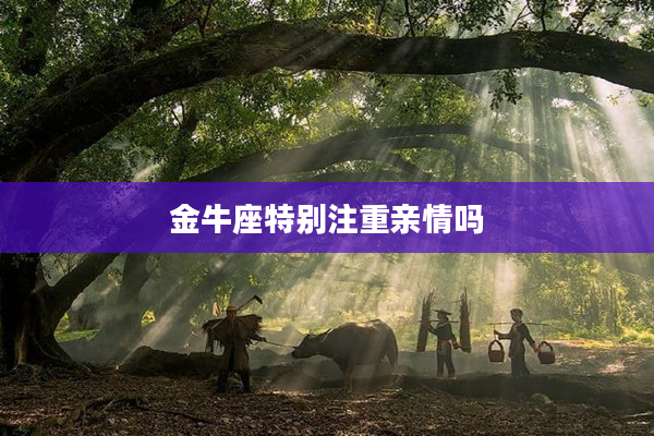 金牛座特別注重親情嗎