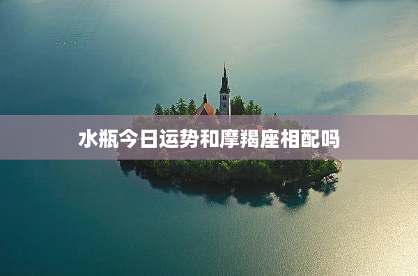 水瓶今日運(yùn)勢和摩羯座相配嗎