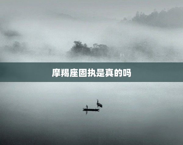 摩羯座固執是真的嗎