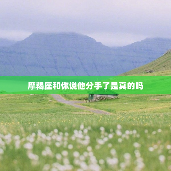 摩羯座和你說他分手了是真的嗎