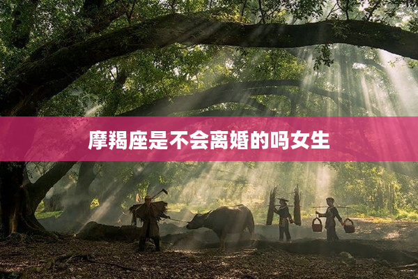 摩羯座是不會離婚的嗎女生