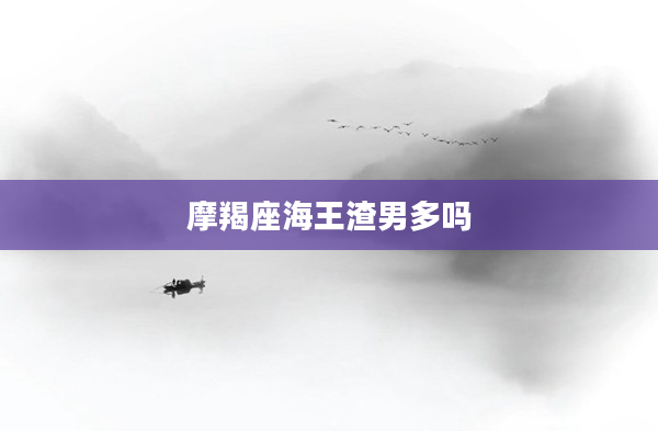 摩羯座海王渣男多嗎