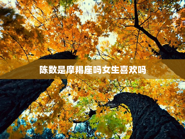 陳數是摩羯座嗎女生喜歡嗎