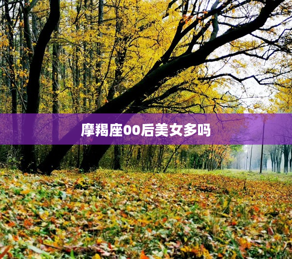 摩羯座00后美女多嗎