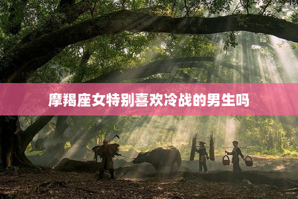 摩羯座女特別喜歡冷戰的男生嗎