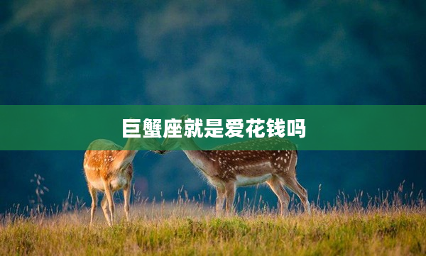 巨蟹座就是愛花錢嗎