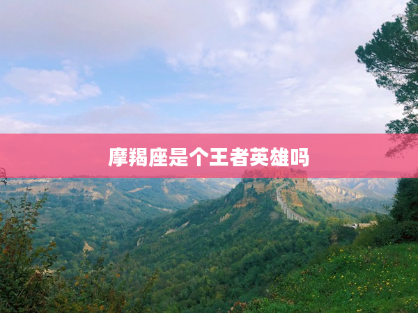 摩羯座是個王者英雄嗎