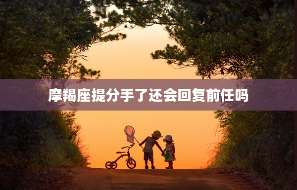 摩羯座提分手了還會回復前任嗎